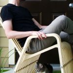 fauteuil à bascule en contreplaqué