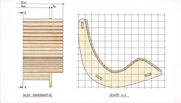 dessin chaise berçante