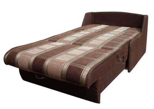 Fauteuil lit sans accoudoirs marron