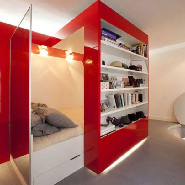 Transformateur de lit rouge