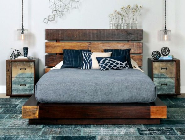 lit en bois moderne