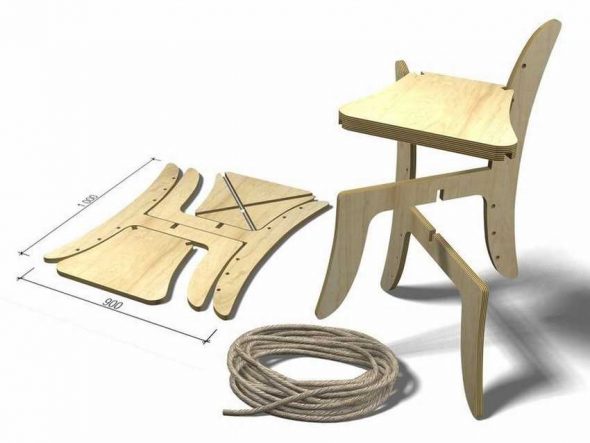 Chaise pliante faites-le vous-même en contreplaqué