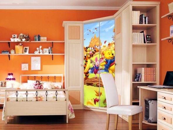 Armario corredero para foto infantil.