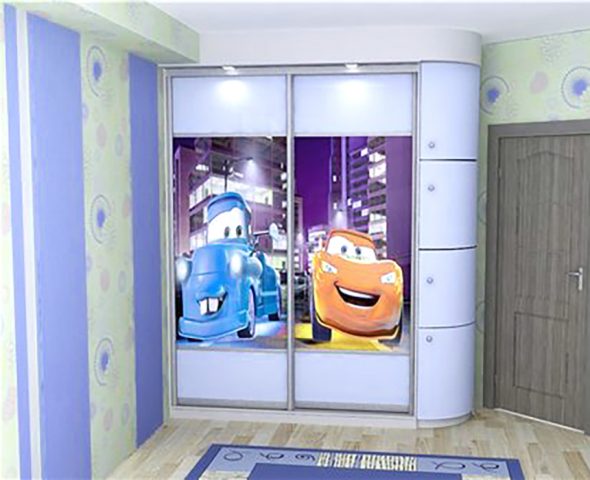 Armario corredero en una habitación infantil de la Carretilla.