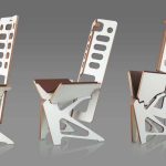 Chaise pliante du contreplaqué à la cuisine