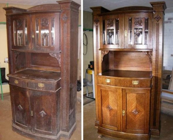 Commode soviétique - Restauration de bricolage avec vernis