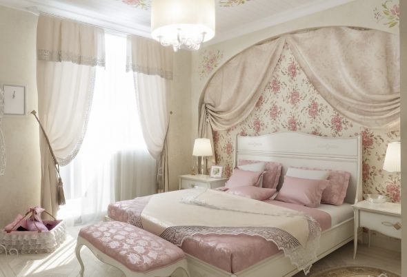 lit dans la chambre provence