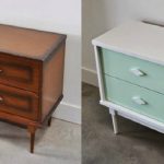 L'ancienne table de chevet a acquis un look moderne.