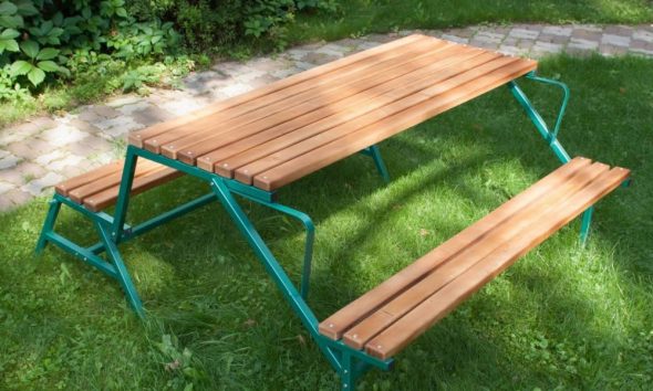 Table-banc-arbre + métal