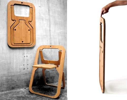 La chaise est légère et facile à plier.