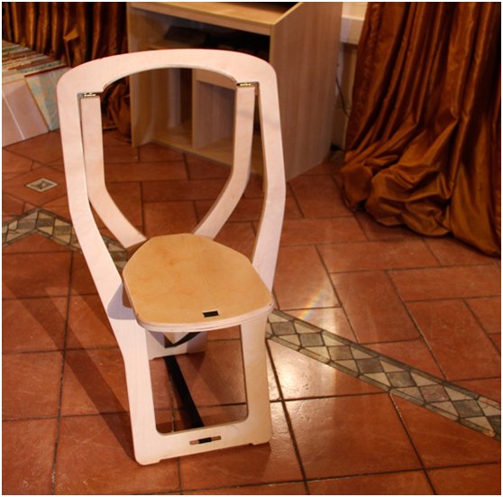 Chaise de jardin en contreplaqué