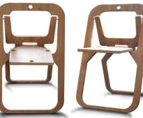 Chaise en contreplaqué de bricolage