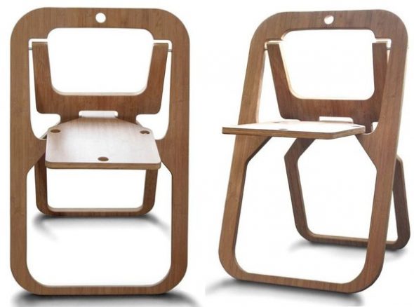 Chaise en contreplaqué de bricolage