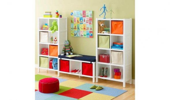 rack pour enfants en bois