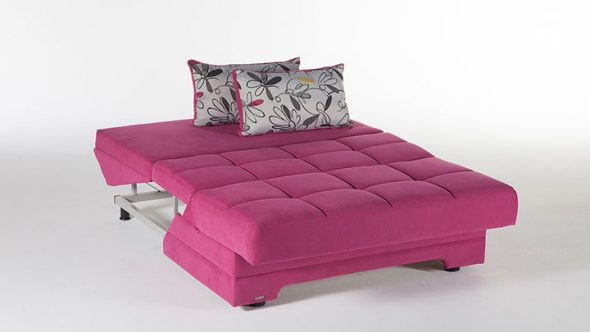 canapé accordéon rose