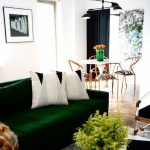 intérieur canapé vert