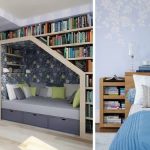 étagères dans la chambre