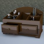 commode pour cosmétiques brun