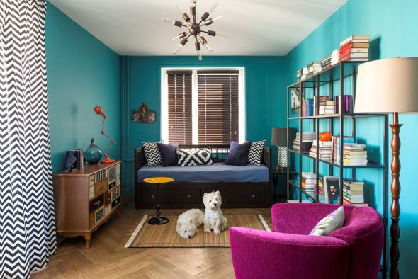couleurs de mur contrastées
