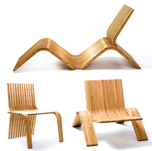 chaises en contreplaqué