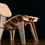 chaise en contreplaqué