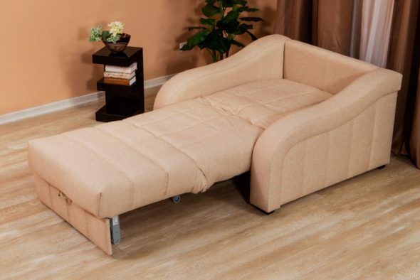 fauteuil-lit beige