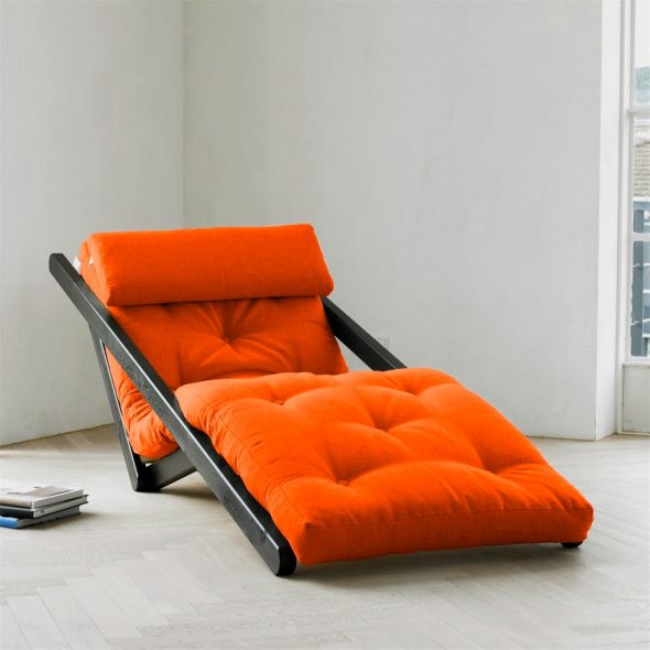 fauteuil-lit rouge