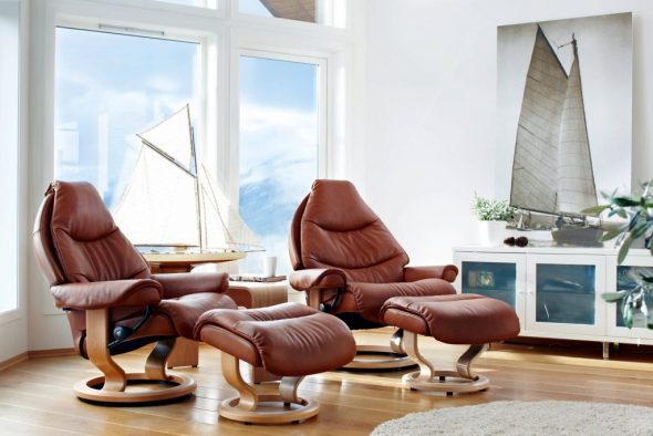 chaise longue avec repose-pieds