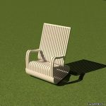 fauteuil à bascule en contreplaqué