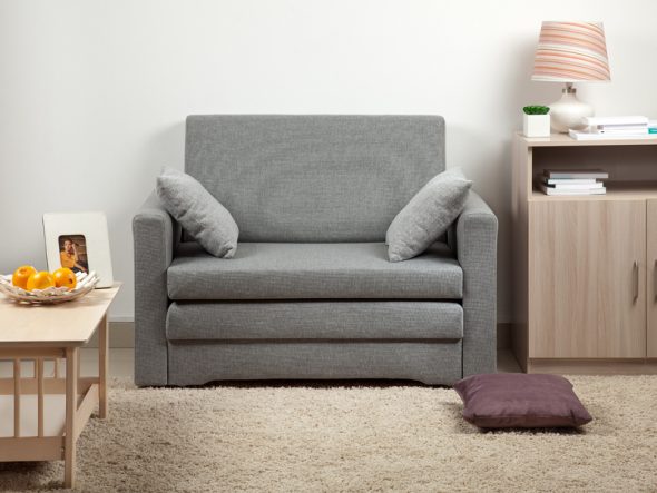 chaise de lit grise