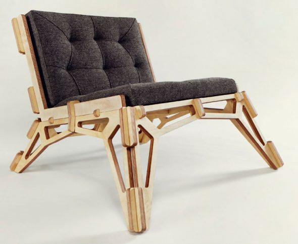 fauteuil en contreplaqué