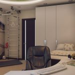chambre d'ado avec coin sport