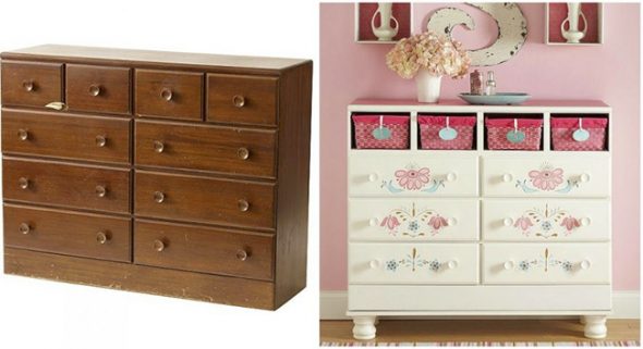 nouvelle commode dans la chambre pour la fille