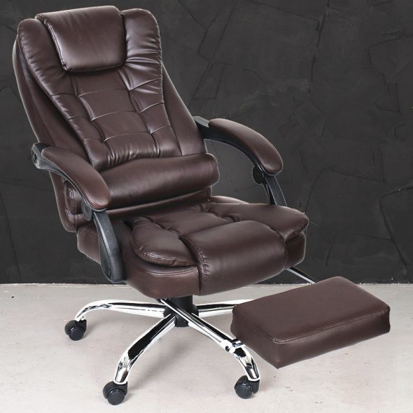 chaise de bureau avec repose-pieds