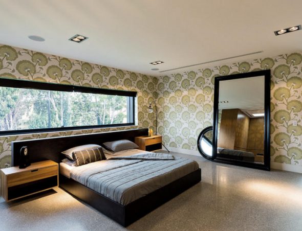 chambre avec grand miroir