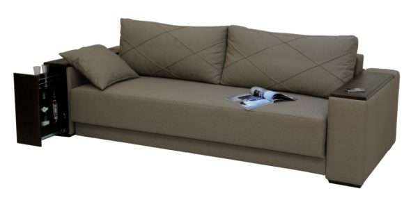 canapé élégant avec matelas orthopédique