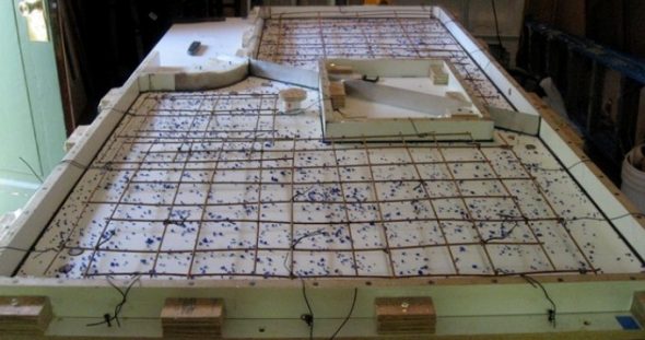 plan de travail en béton