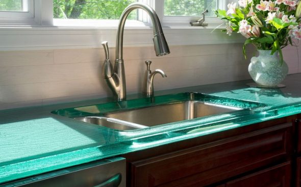 plateau de table en verre