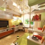 chambre d'adolescent dans les tons verts