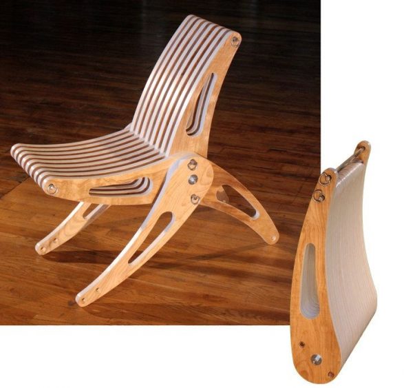 chaise en contreplaqué