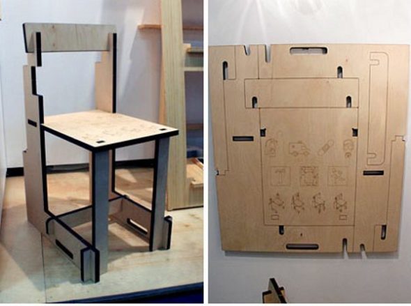chaise en contreplaqué bricolage photo