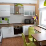 design de cuisine avec un accent vert