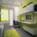 la chambre de l'adolescent est vert blanc