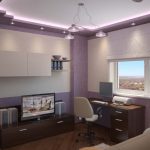 chambre d'ado en lilas