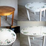 Table de découpage en style vintage