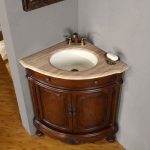 Armoire en bois pour l'évier d'angle