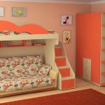 Lit superposé pour enfants dans la conception de la chambre