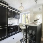 Conception d'un appartement d'une pièce avec une petite cuisine et un salon - coin cuisine