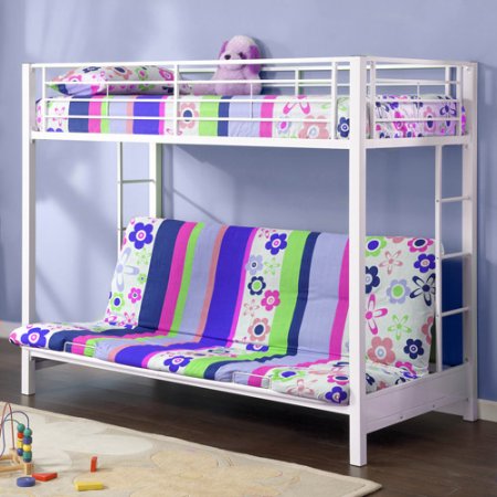 Lits superposés avec un canapé pour la chambre de l’enfant