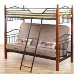 Lit superposé en métal avec canapé Futon